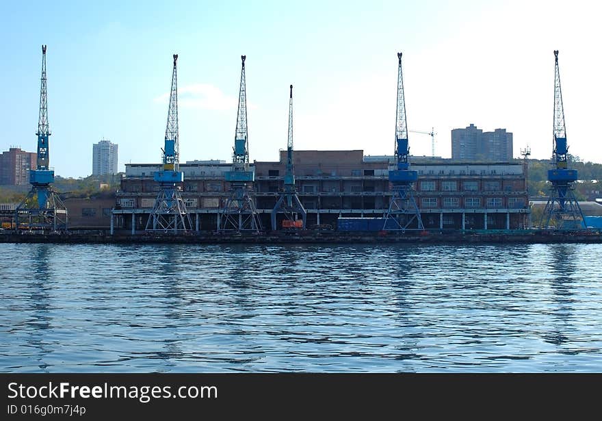 Old Shipment Pier (stage) In Seaport.