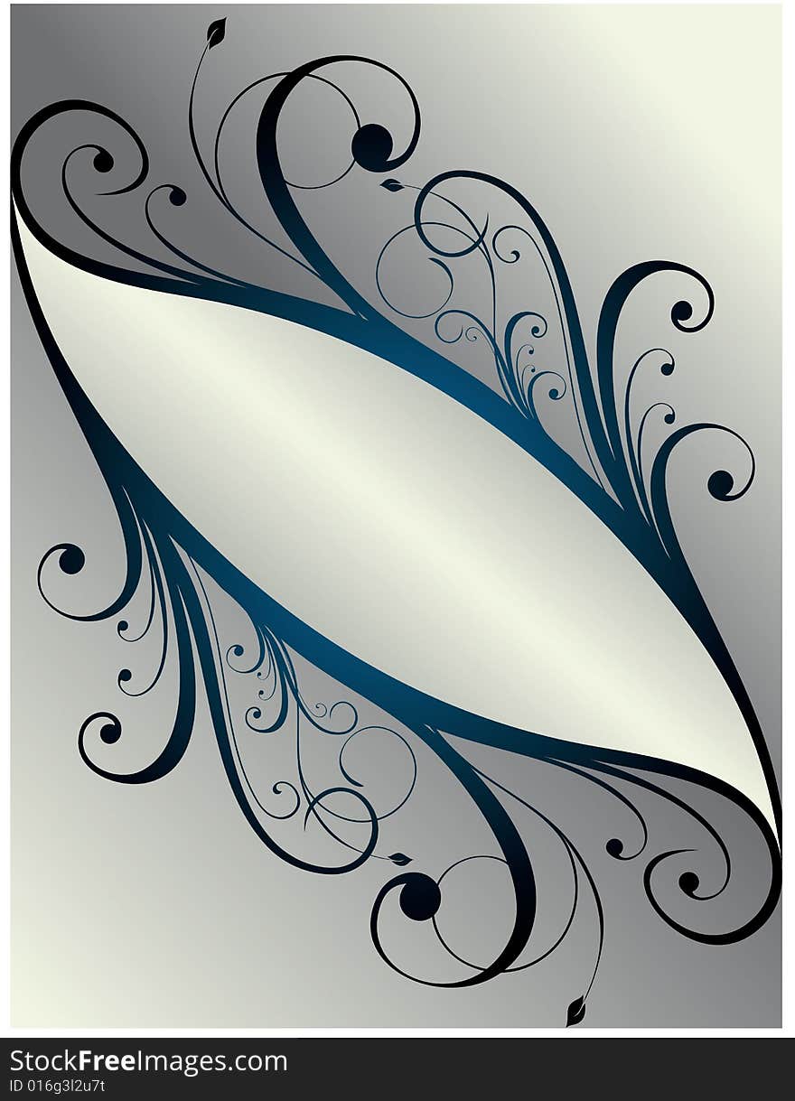 Abstract floral banner