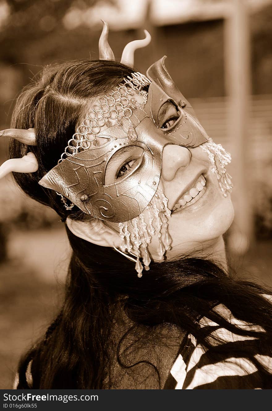 Ornate Mask Costume at Local Celtic Festival