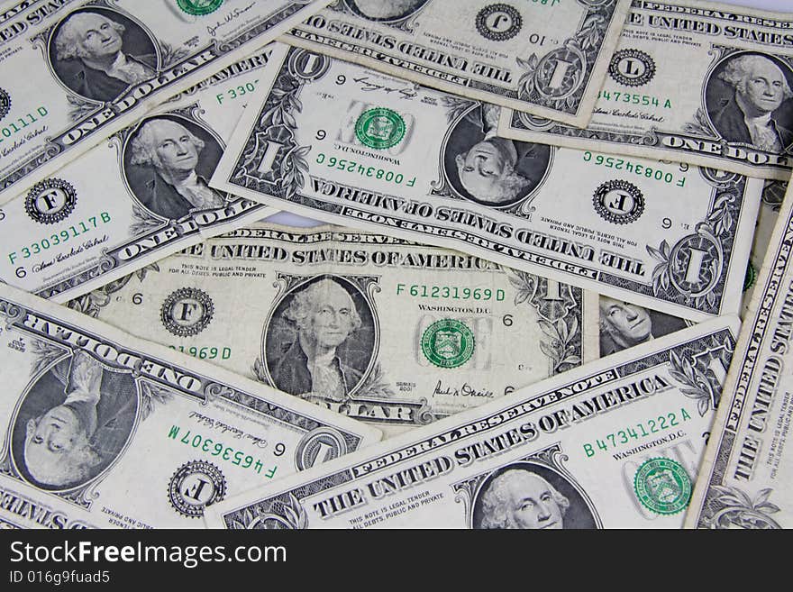 1 Dollar Banknotes Background