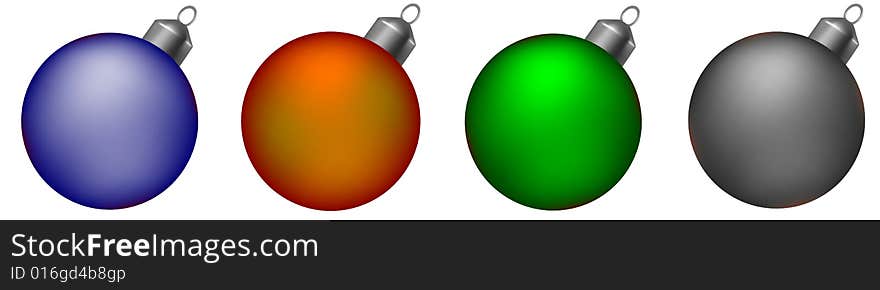 Set of christmas balls