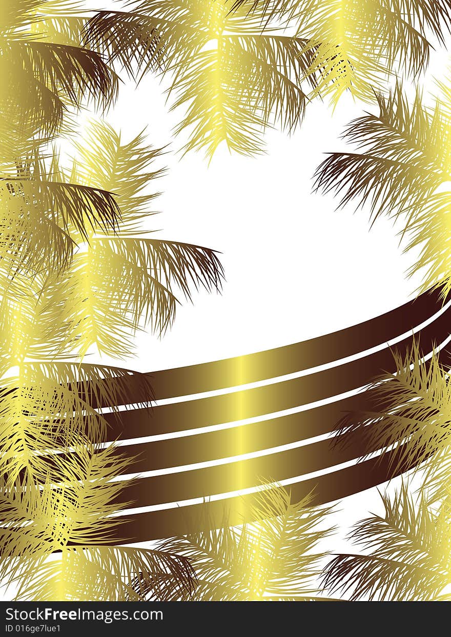 Gold christmas background, vector illustration