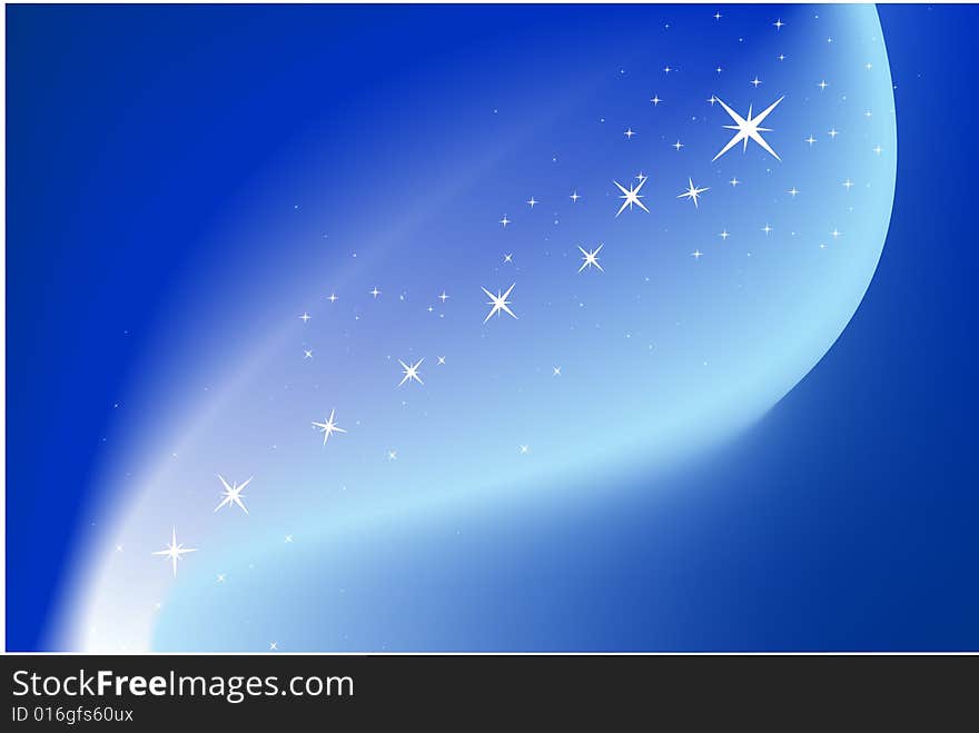 Blue background with stars