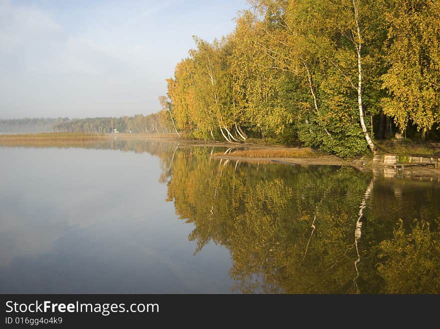 Golden Autumn, (gold on wood)