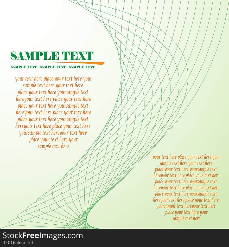 Illustration, green vector abstract frame