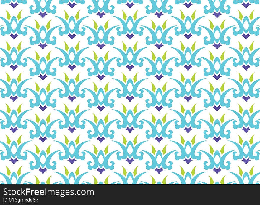 Ottoman style wallpaper pattern and shape. Ottoman style wallpaper pattern and shape