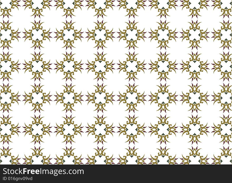 Ottoman style wallpaper pattern and shape. Ottoman style wallpaper pattern and shape