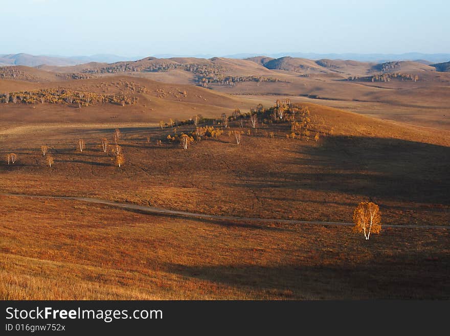 Bashang grassland in Inter-Mongolia  of China, a famous and beautiful and colourful place to visit