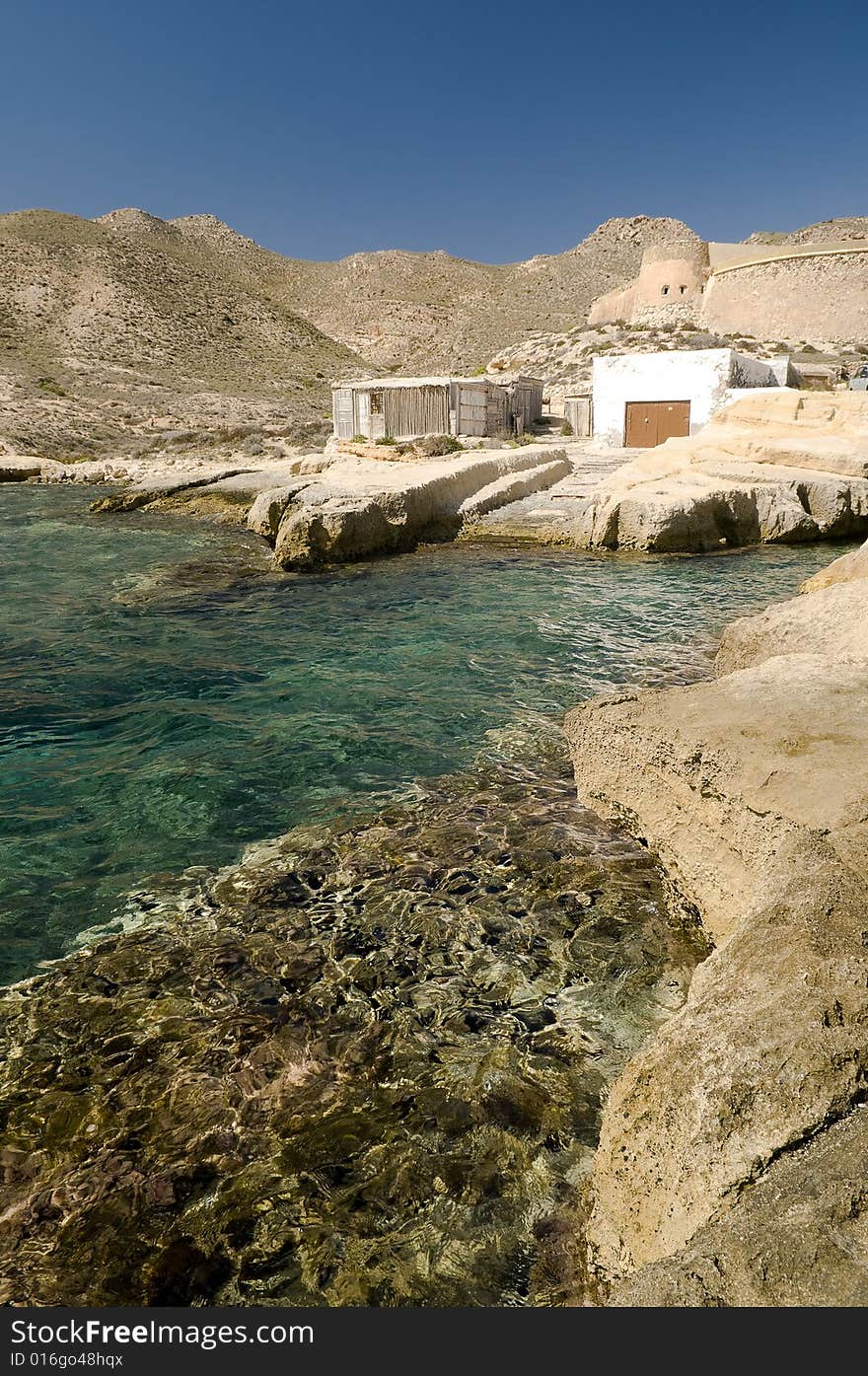 Fisherman house in a small bay