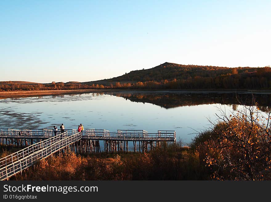 lake of Bashang grassland