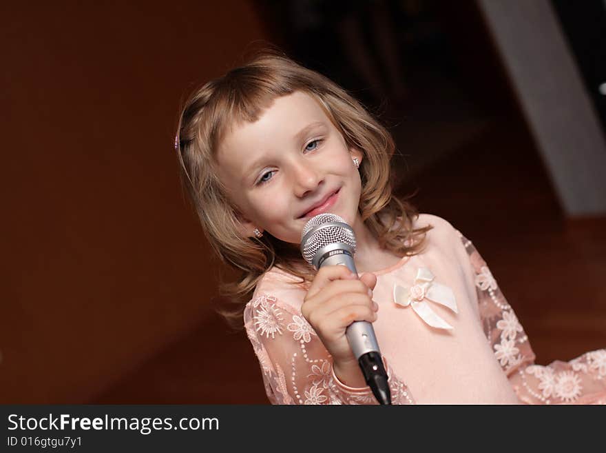 Girl with microphone