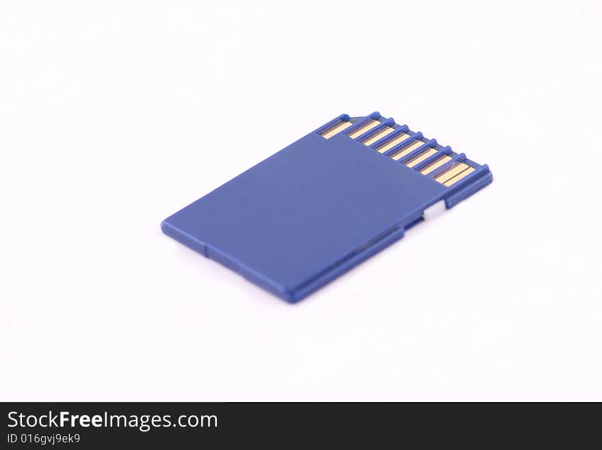 Sd card isolated over white background, computers