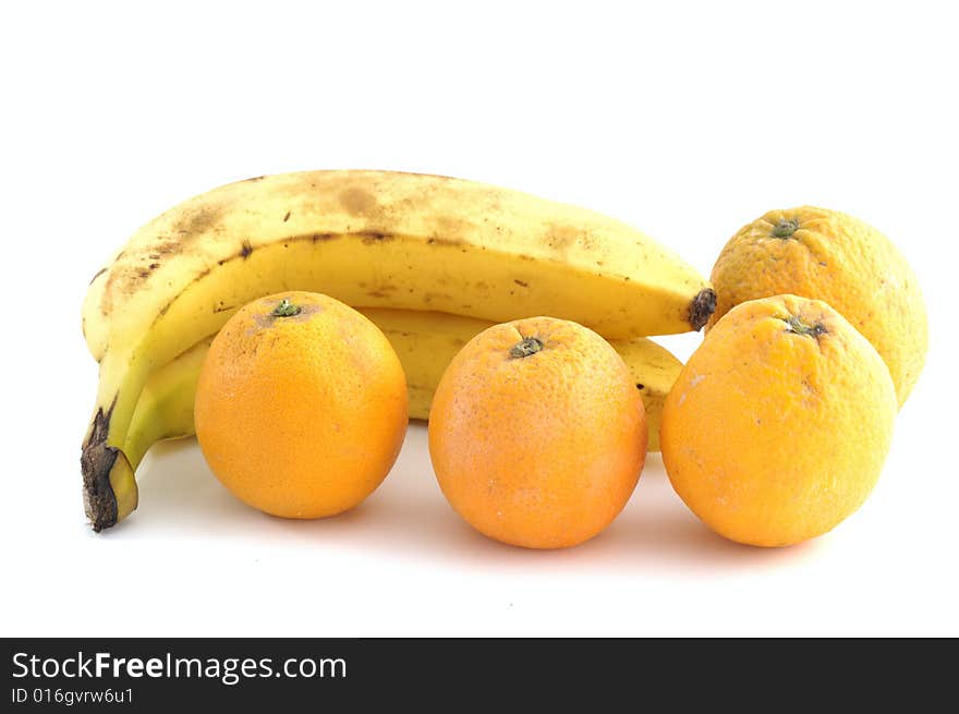 Fresh Fruits on white background