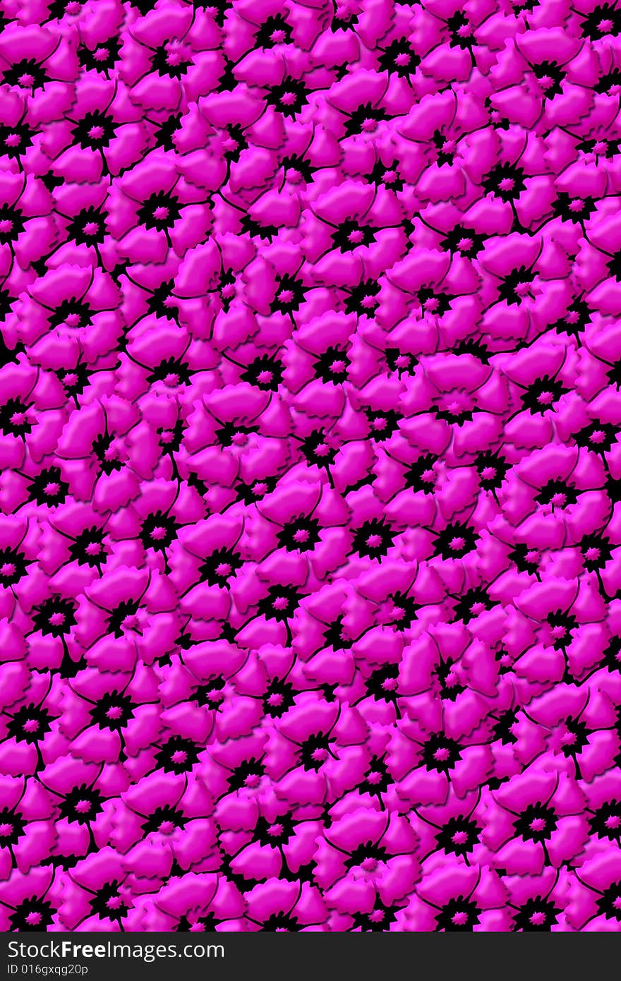 Pink flower pattern