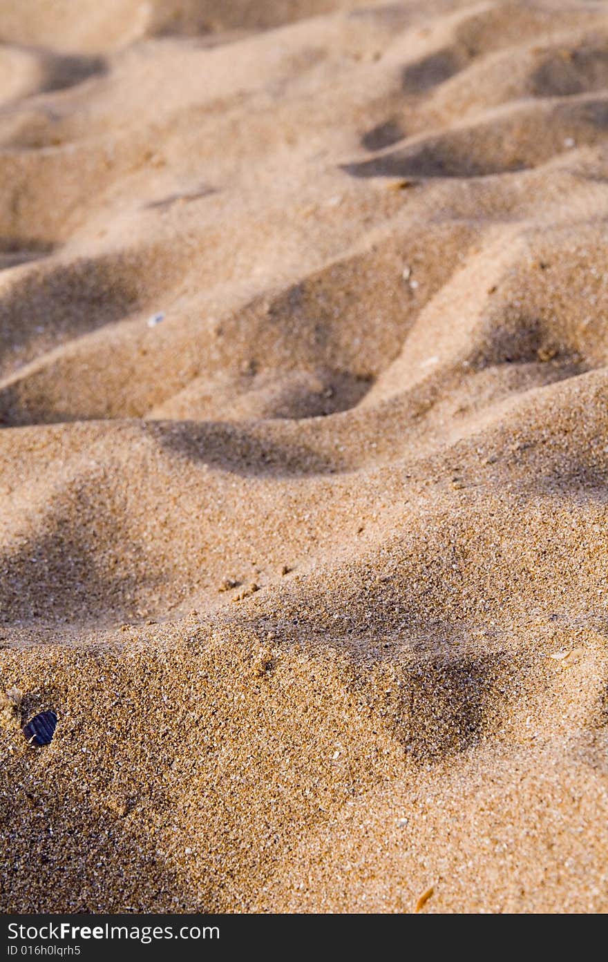 Sand with focus on foreground. Sand with focus on foreground