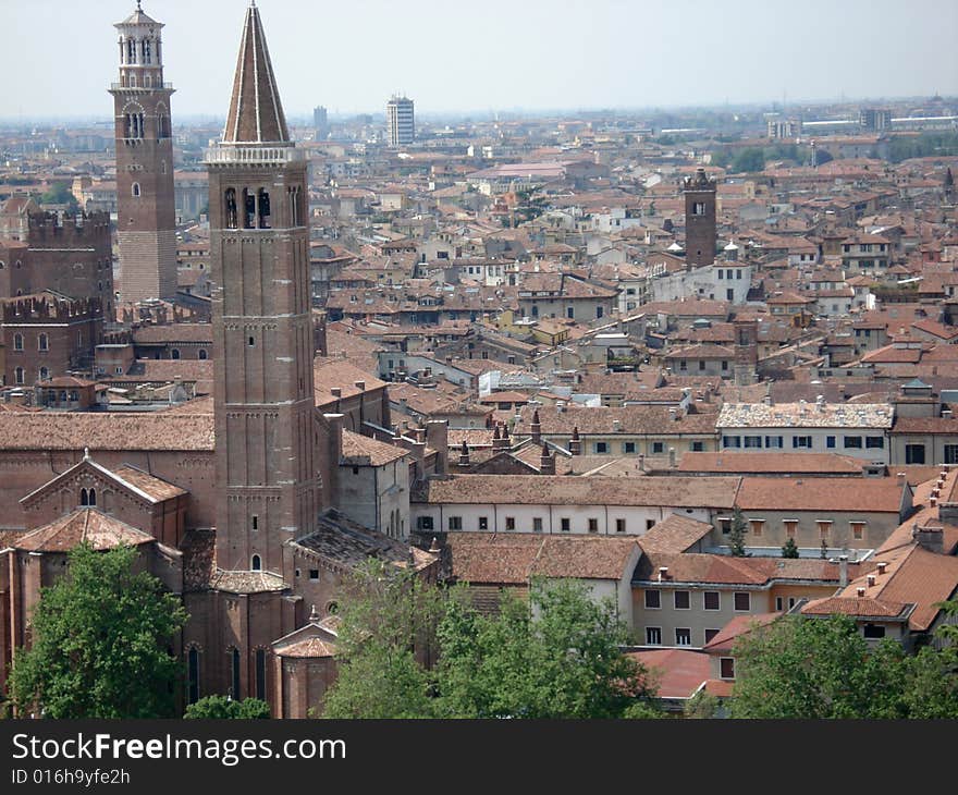 Panoramic Aerial In Verona, Italy