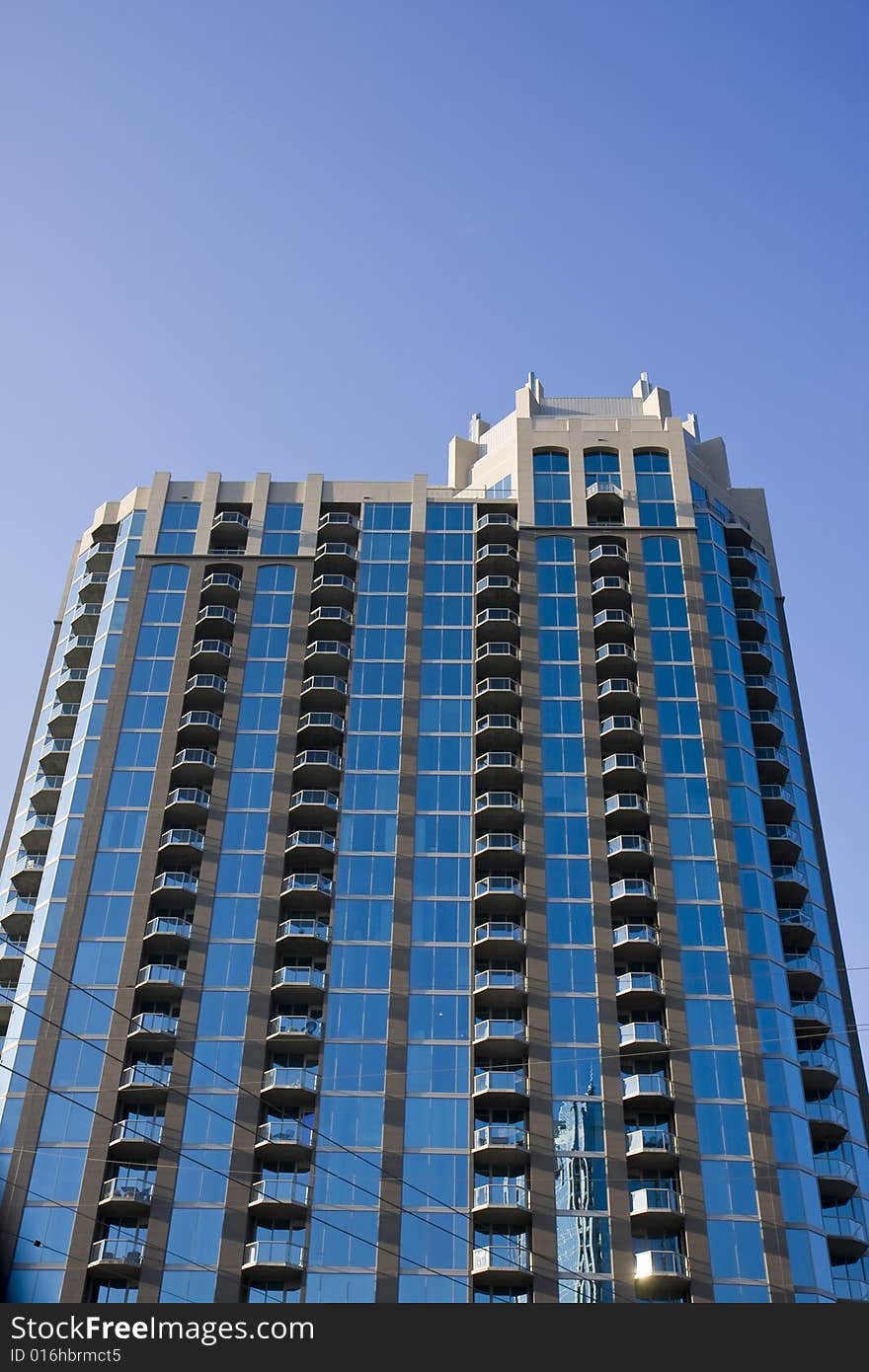 Blue Apartment Balconies on Blue