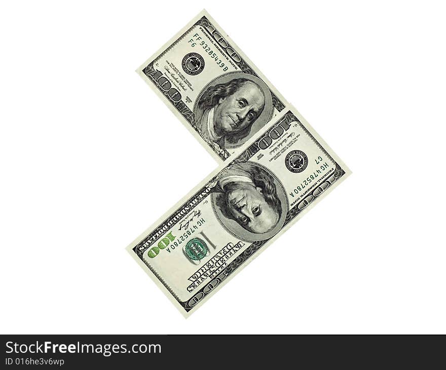 American money. Dollars isolated on white