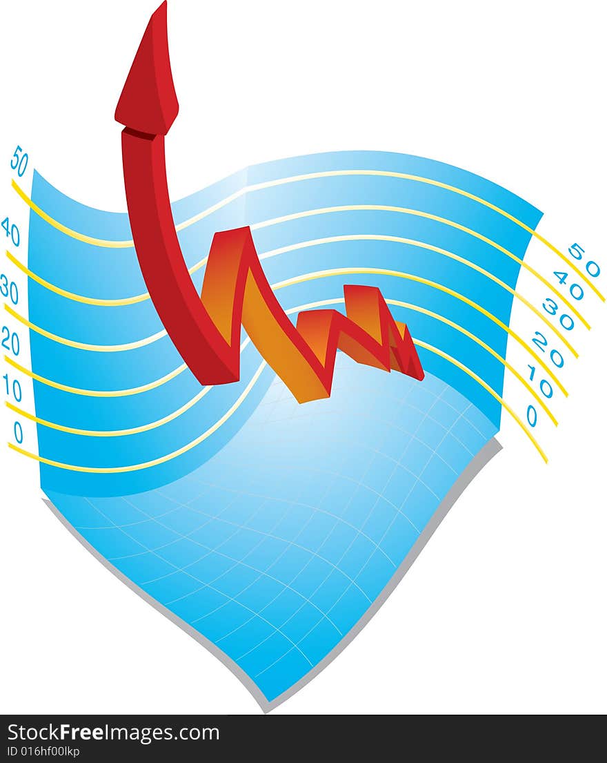 Vector illustration of abstract graph