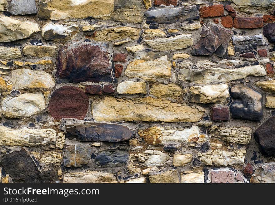 Ancient stone wall of a castle