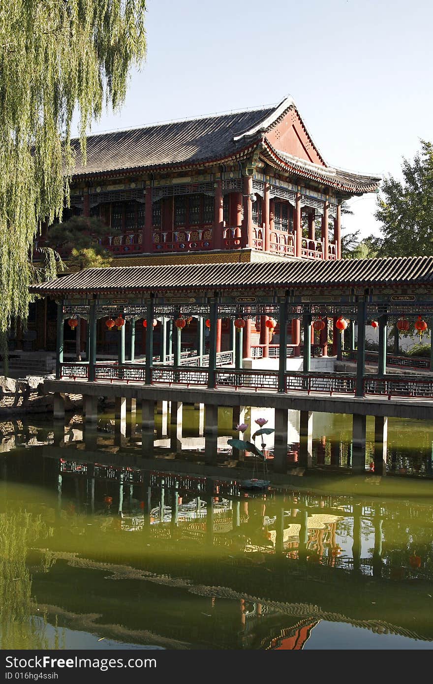 Located the Chinese ancient building in the beautiful environment. Located the Chinese ancient building in the beautiful environment.