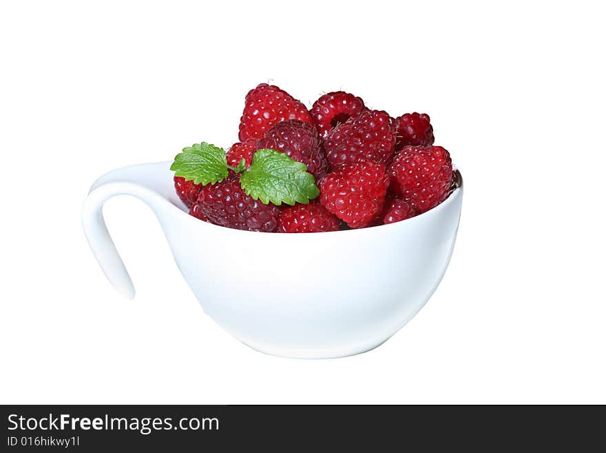 Raspberry in cup