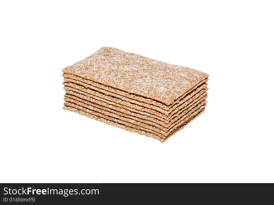 Stack of crispbread slices