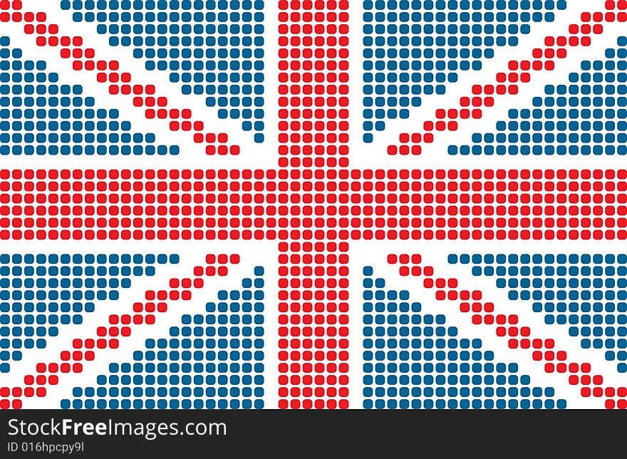 Dotted flag of United Kingdom