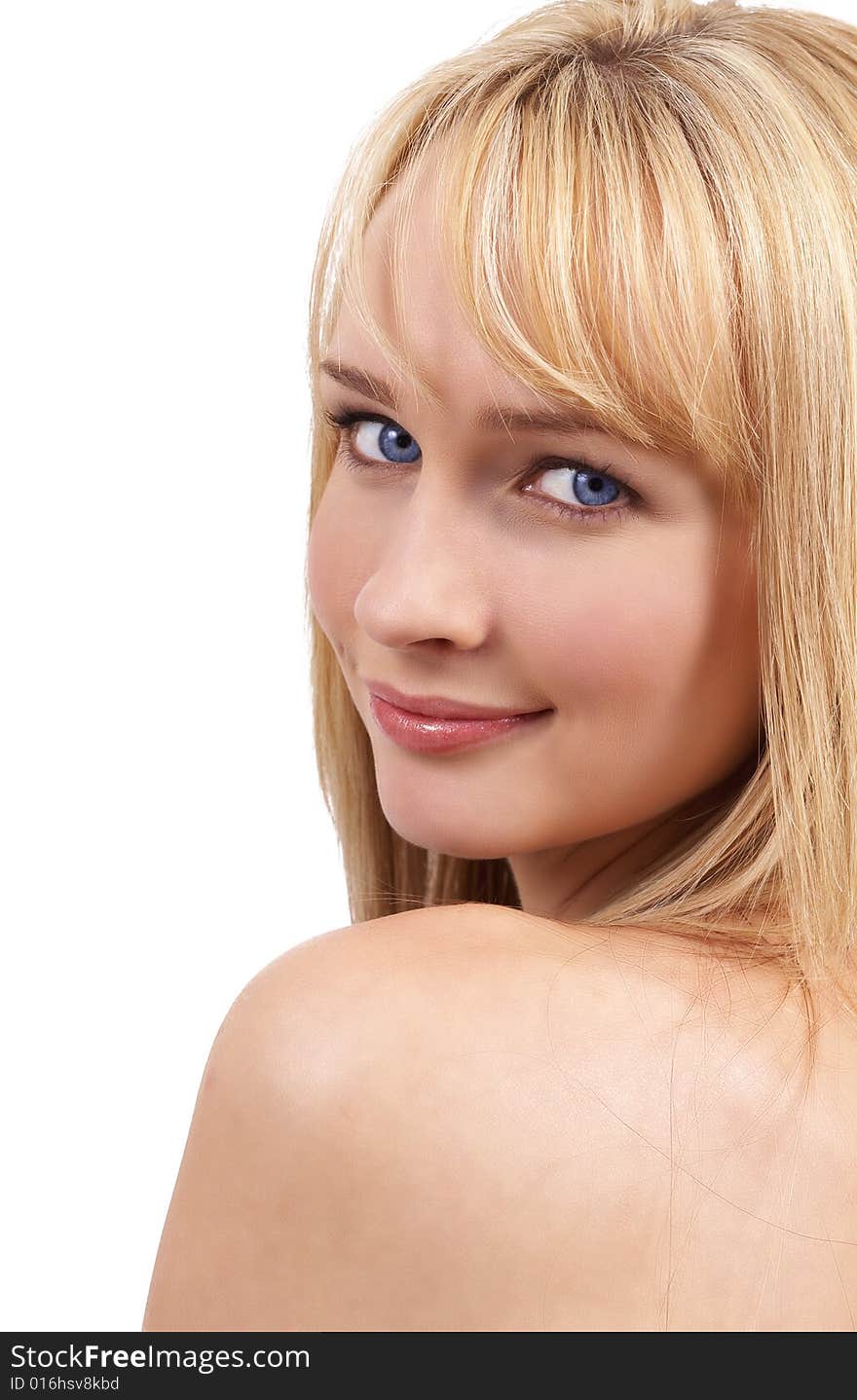 Portrait of beautiful blonde woman