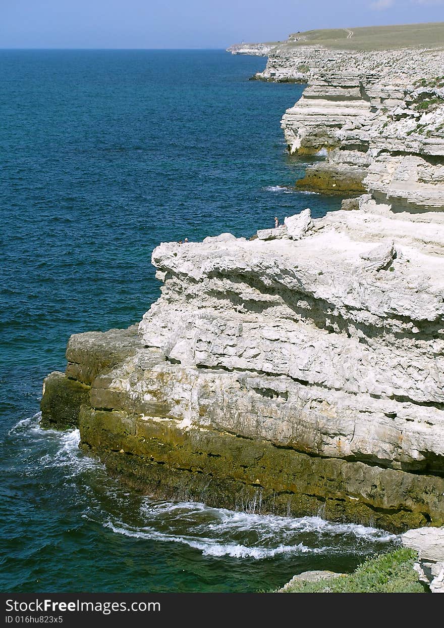 Crimean seashore on Tarkhankut, Black sea