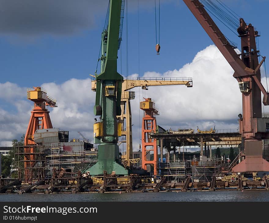 A hull during construction works. A hull during construction works