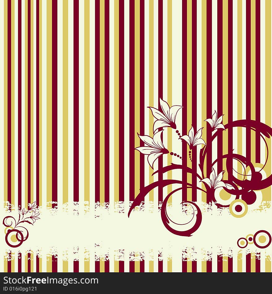 Grungy Striped Retro Vector