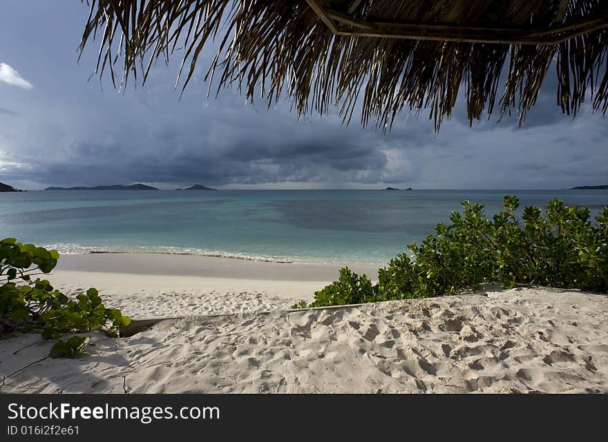 Storm clouds in paradise