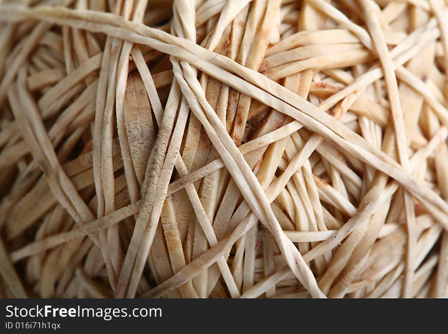 Rubber bands ball close up
connections. Rubber bands ball close up
connections