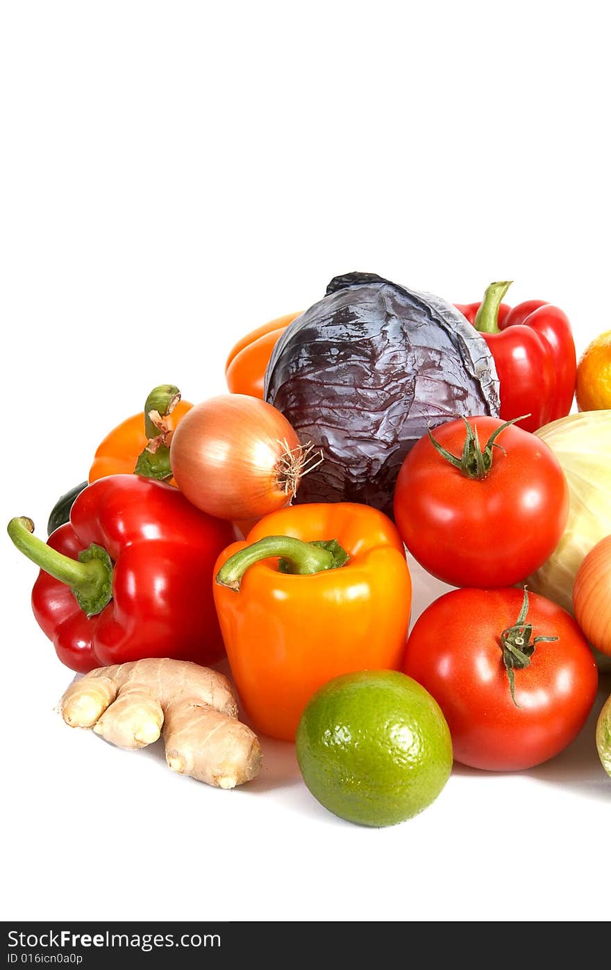 Fresh vegetables isolated on a white background. Fresh vegetables isolated on a white background.