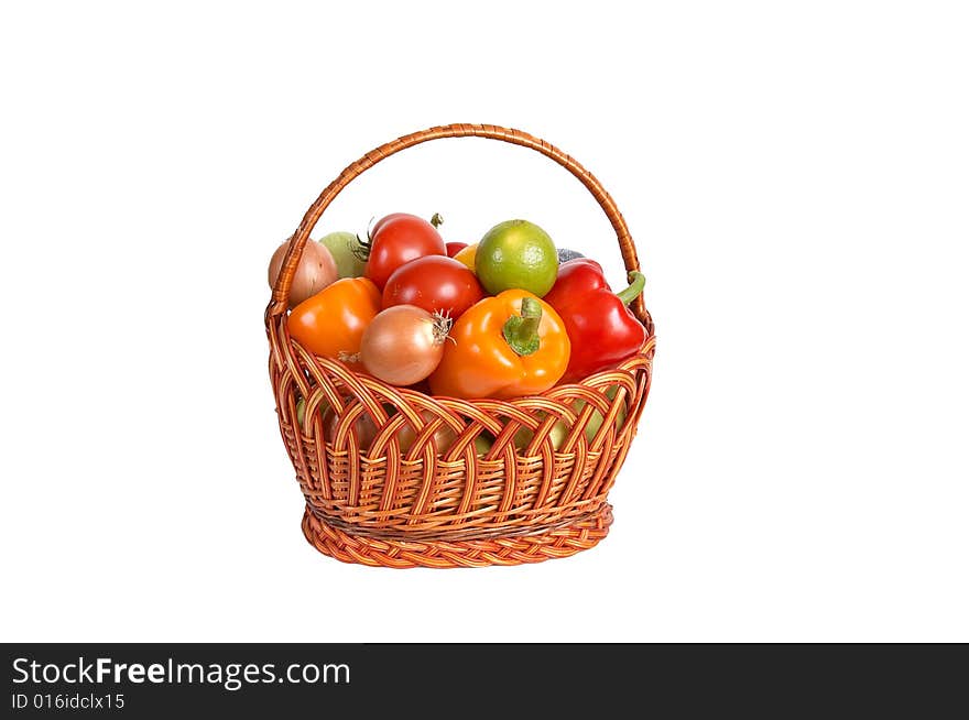 Vegetables isolated on a white background. Vegetables isolated on a white background.