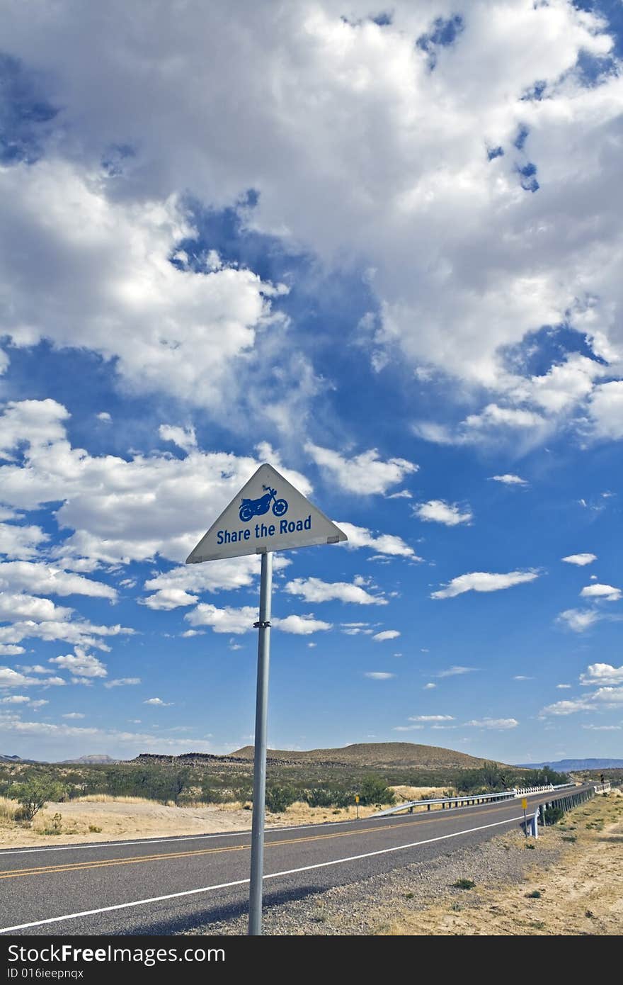 Share the Road sign - Texas