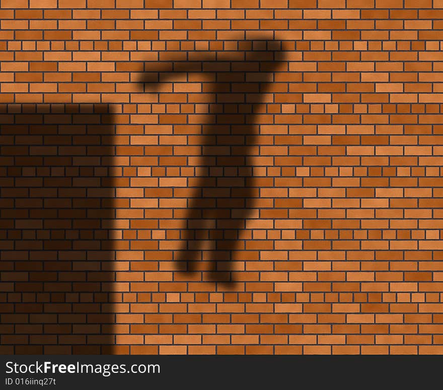 Shadow of a person jumping. Shadow of a person jumping