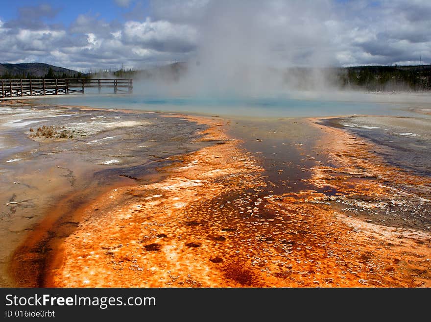 Steaming geyser