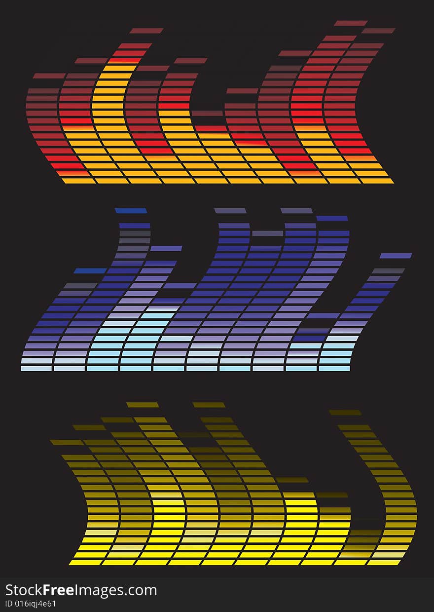 Vector illustration of abstract digital equalizer