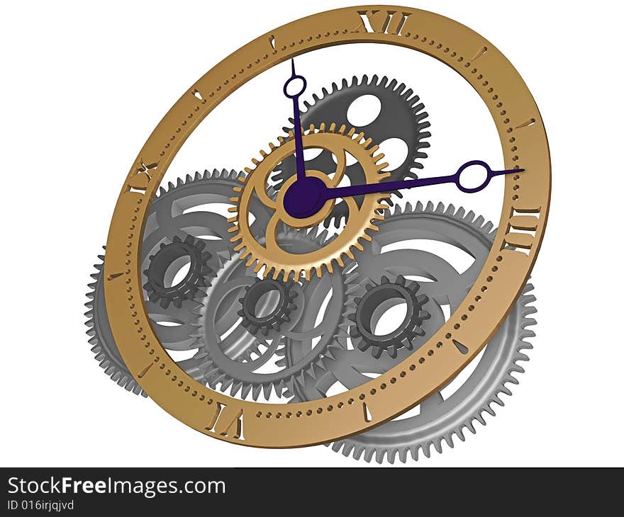 The image of a steel beautiful clockwork