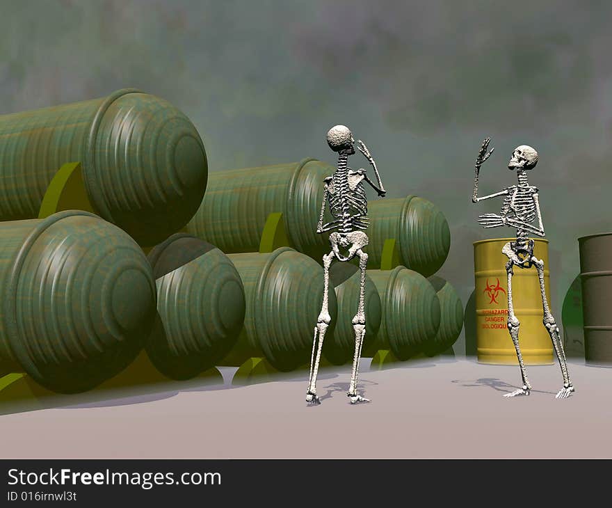 Halloween skeletons dancing