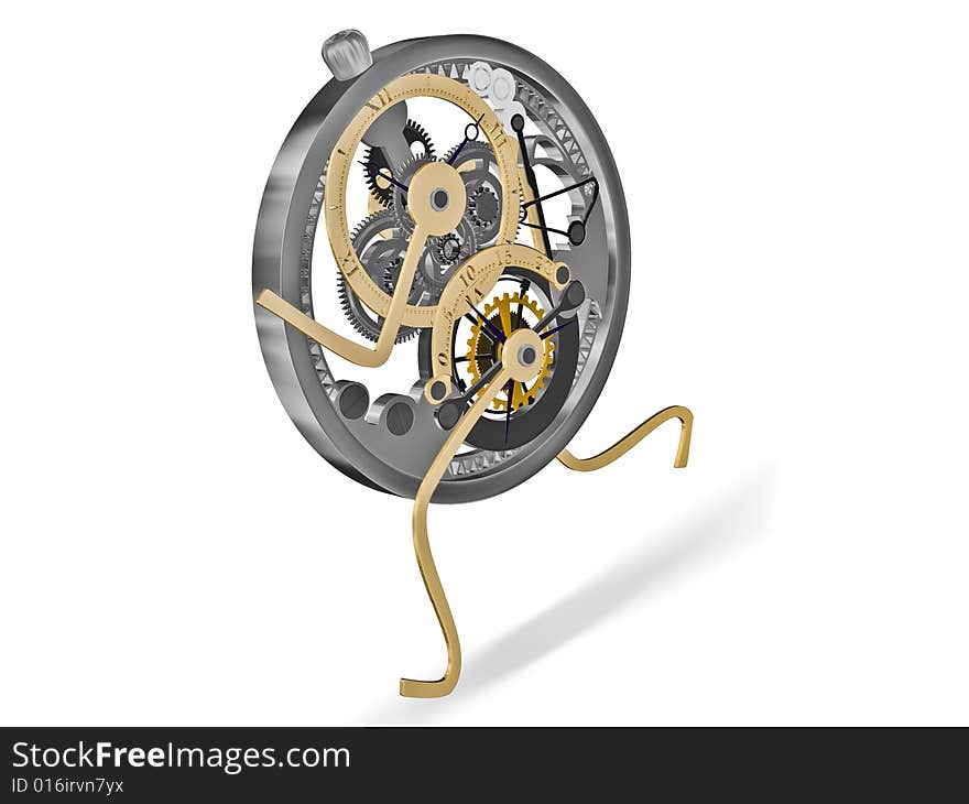 The image of a steel beautiful clockwork