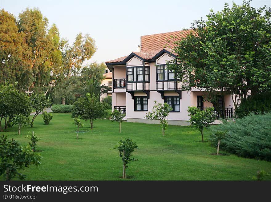 Tropical villa with garden