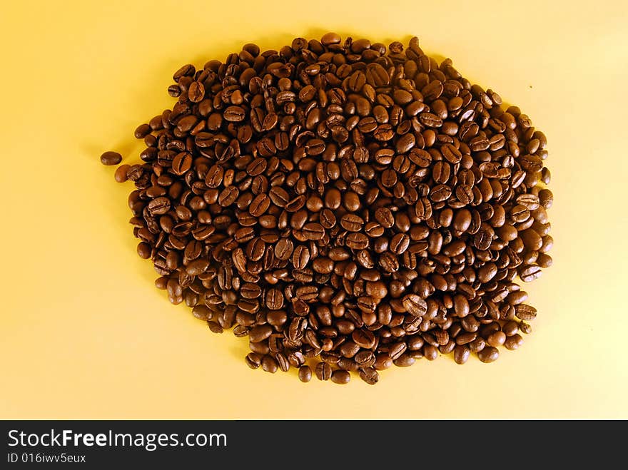 A studio shot series related to coffee - roasted beans with various cups and different backgrounds