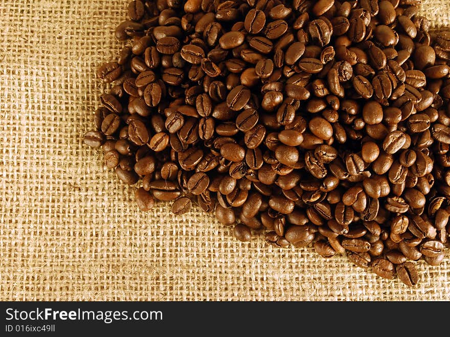 A studio shot series related to coffee - roasted beans with various cups and different backgrounds