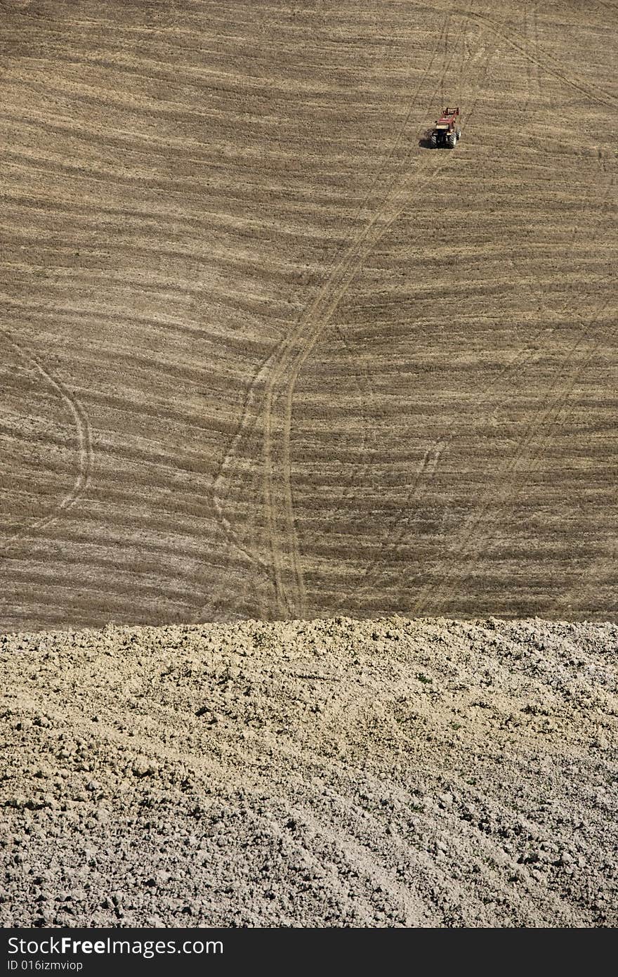 Hills, Val d'Orcia landscape in Tuscany, Italy