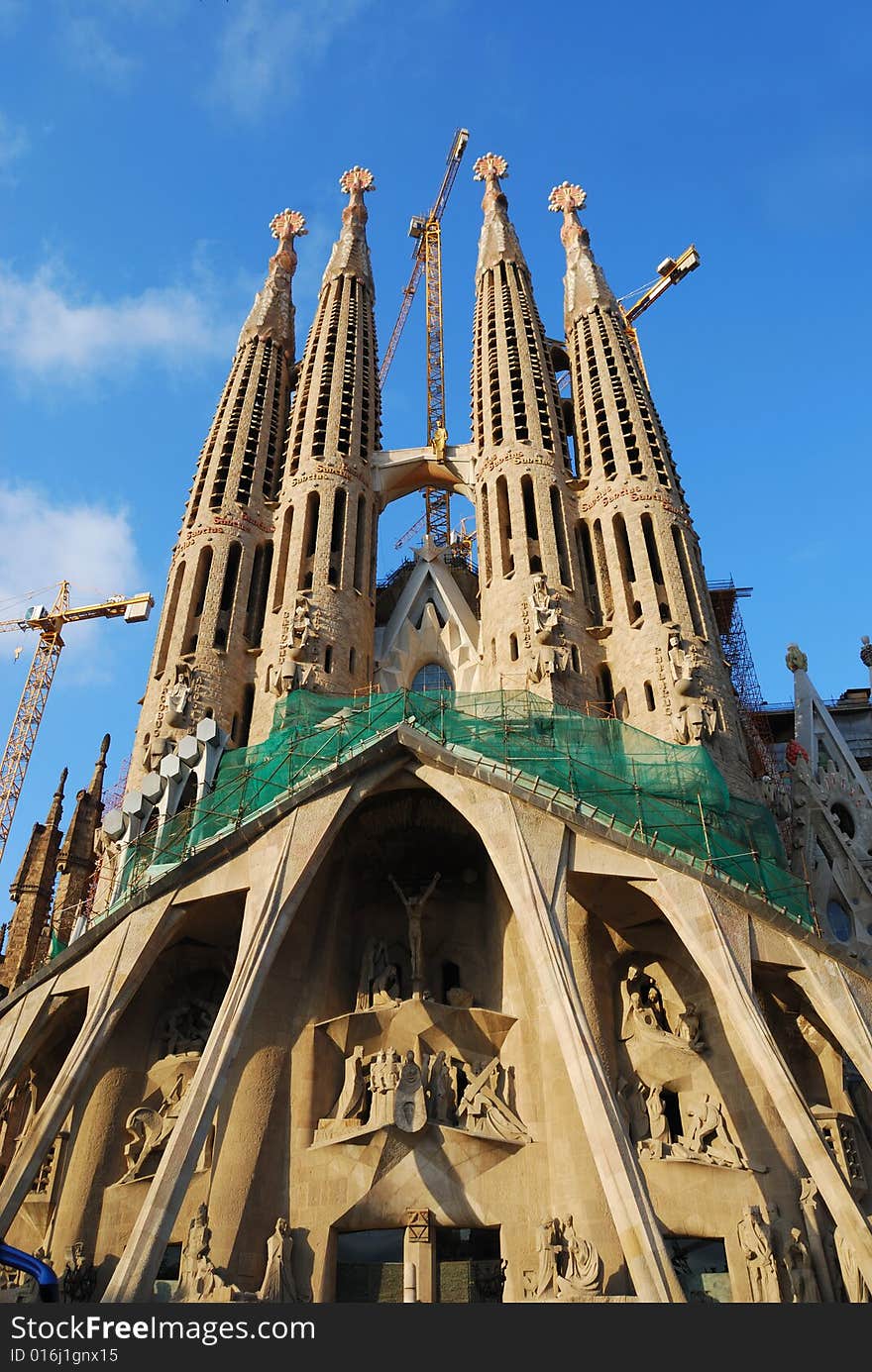 Sagrada Familia in Barcelona, Spain. Sagrada Familia in Barcelona, Spain