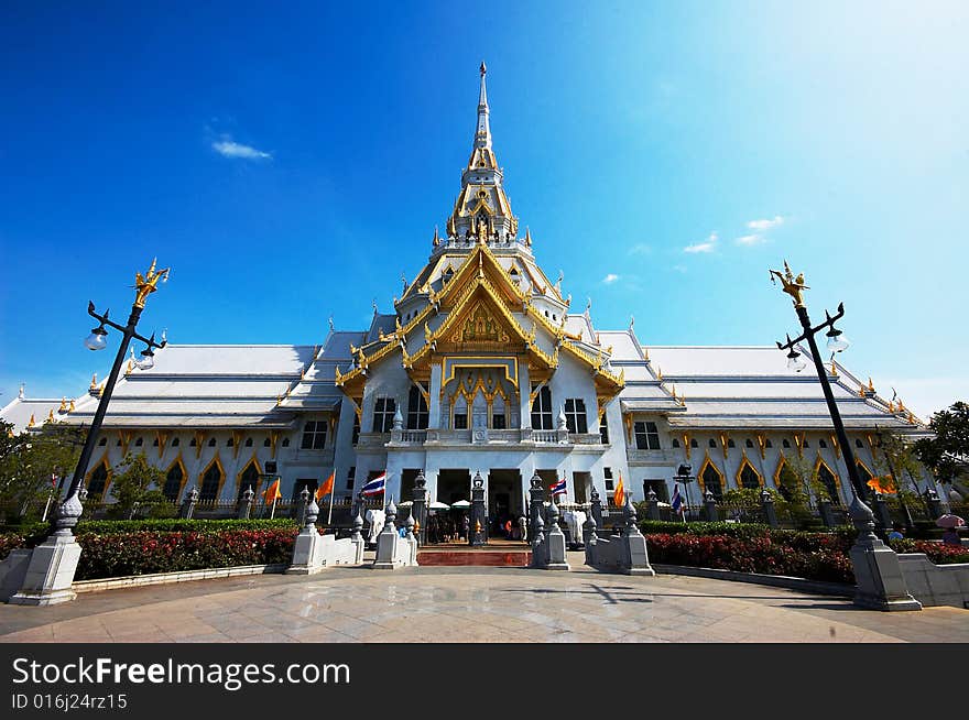 Buddhist architecture in Chachuangsao / thailand. Buddhist architecture in Chachuangsao / thailand