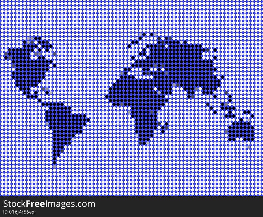 Outline of world map against colorful background. Outline of world map against colorful background